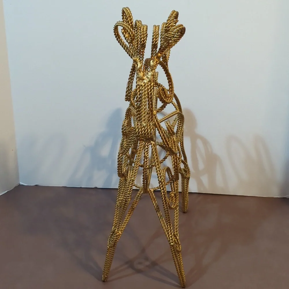 Reindeer Standing Gold Heavy Metal Decor